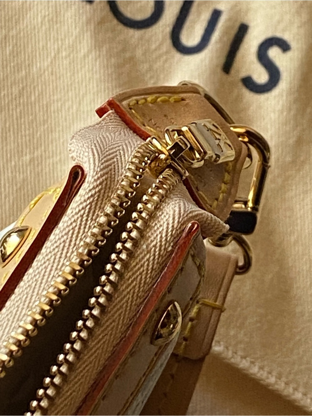 Authentic new LV X TM Monogram Multicolor Pochette Accessories White - Picture 9 of 14